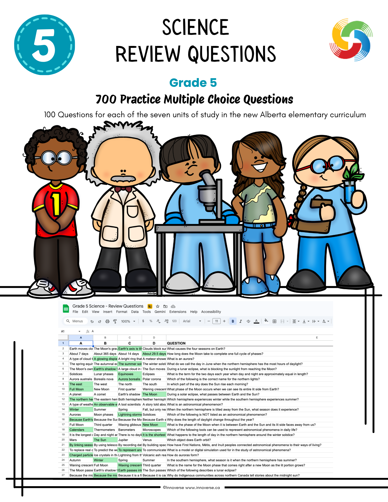 Grade 5 Science Alberta: The ULTIMATE 700-Question Assessment Bank