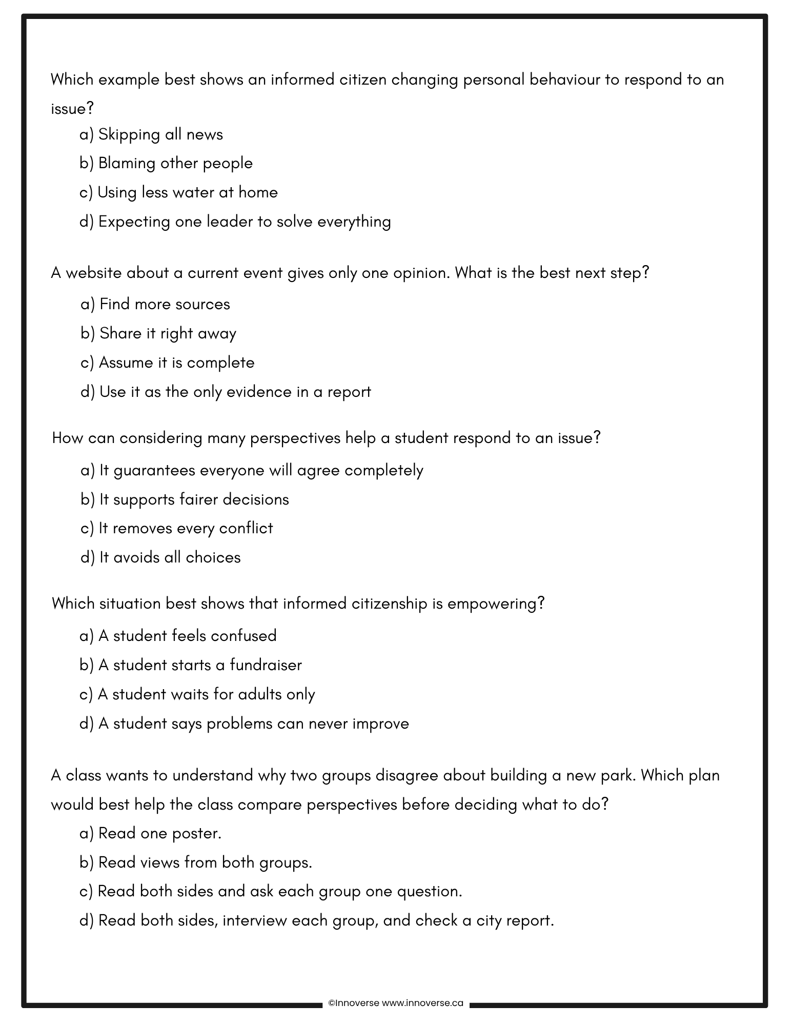 Grade 5 Social Studies Alberta: The COMPLETE 300-Question Bank