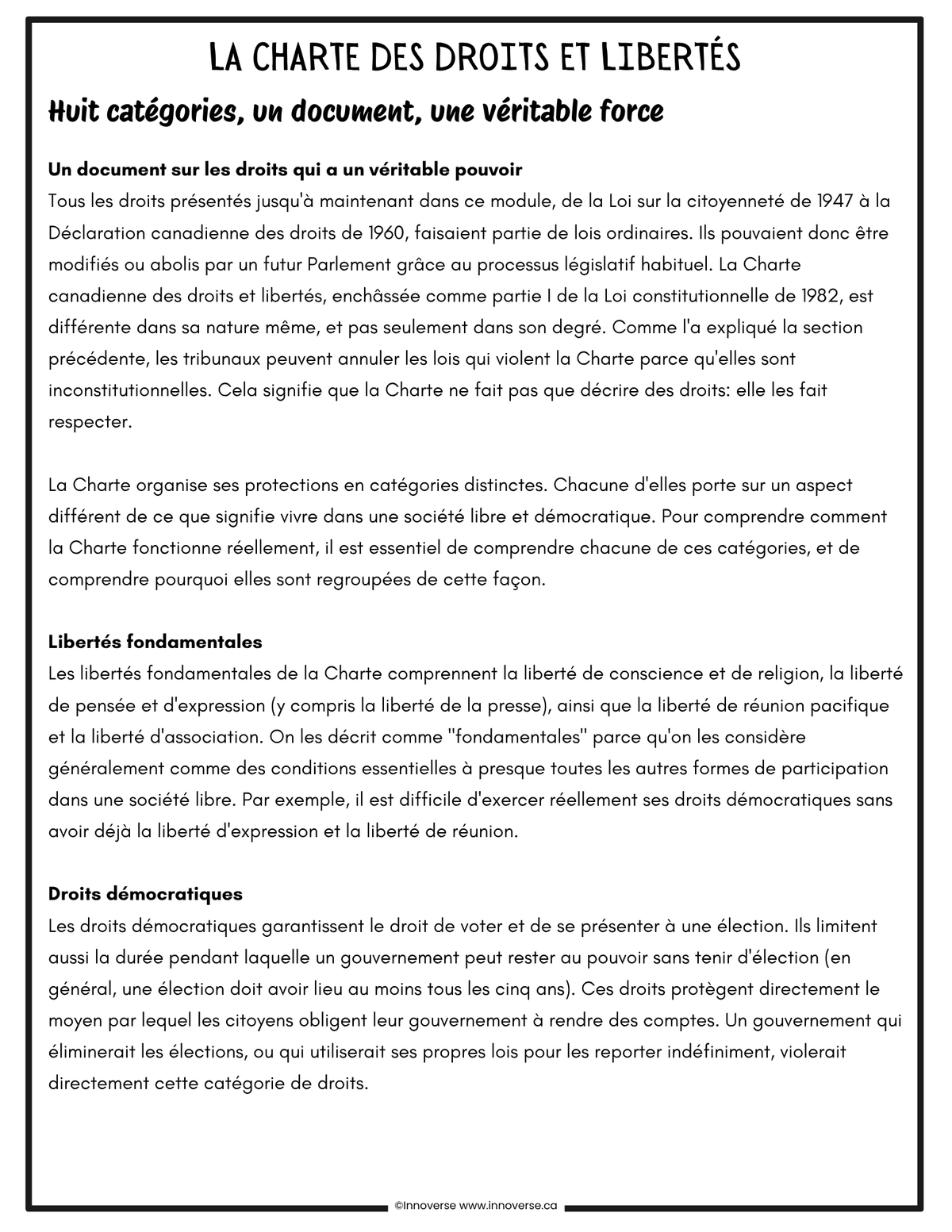 Grade 9 Citizenship Workbook in French | Alberta French Immersion Social Studies | Études sociales 9e année: Citoyenneté