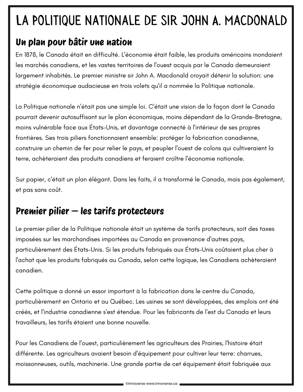 Grade 7 Social Studies Time and Space Unit | Alberta NEW Curriculum | French Immersion Resource Le Temps et L'espace