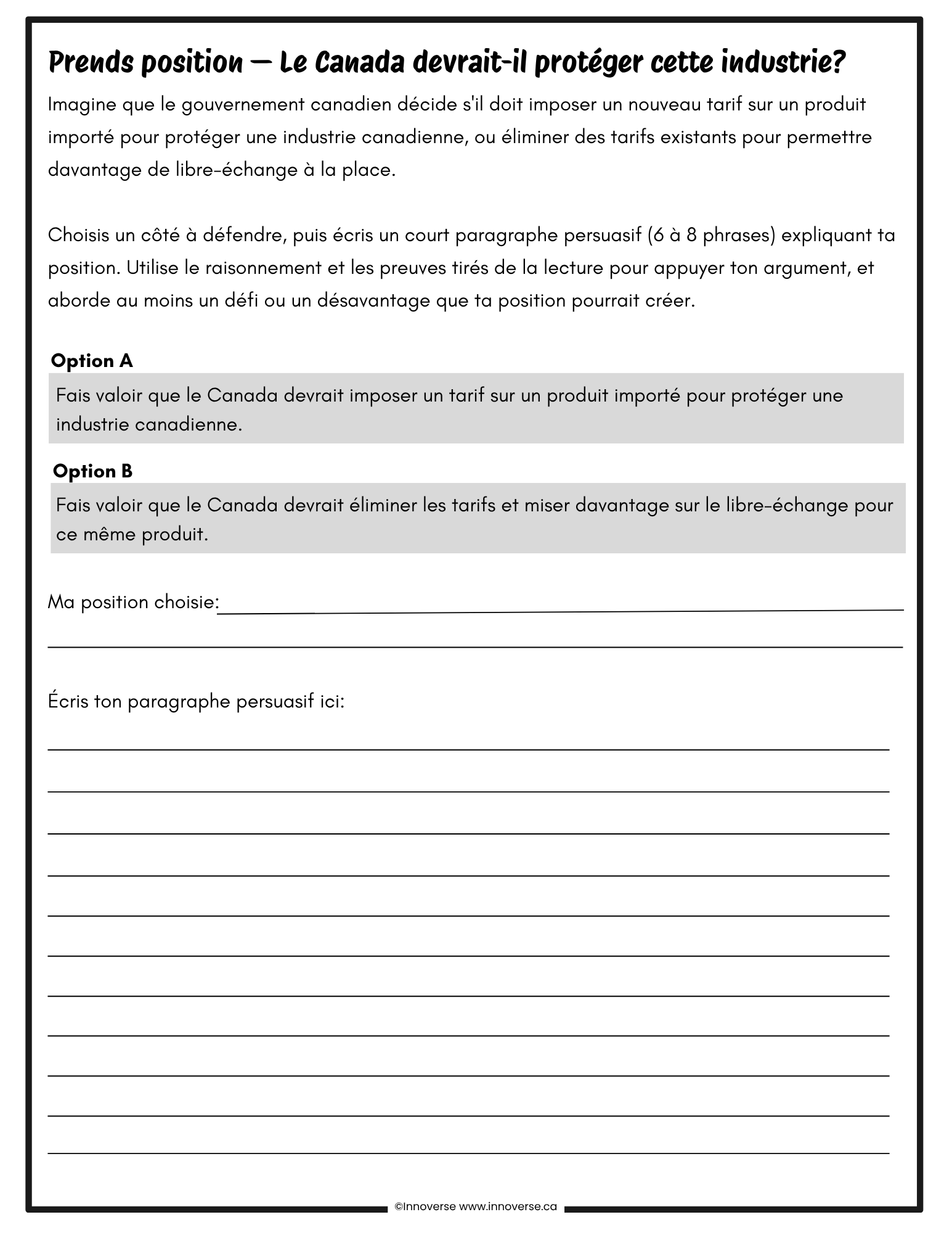 Grade 7 Social Studies Systems Unit | Alberta NEW Curriculum | French Immersion Resource - Systèmes