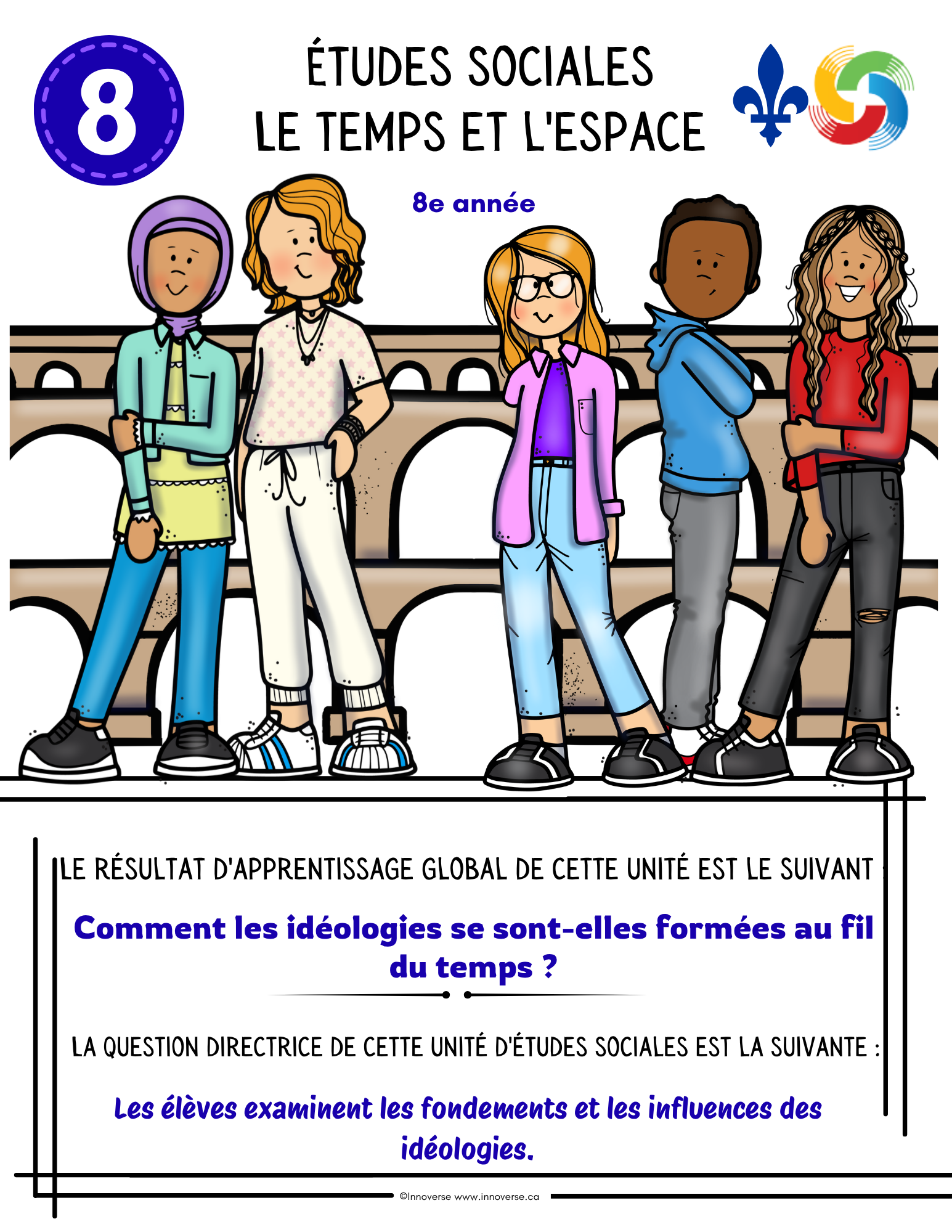 Grade 8 Social Studies: Time and Space = Le Temps et L'Espace — French Immersion Edition (Alberta Curriculum)
