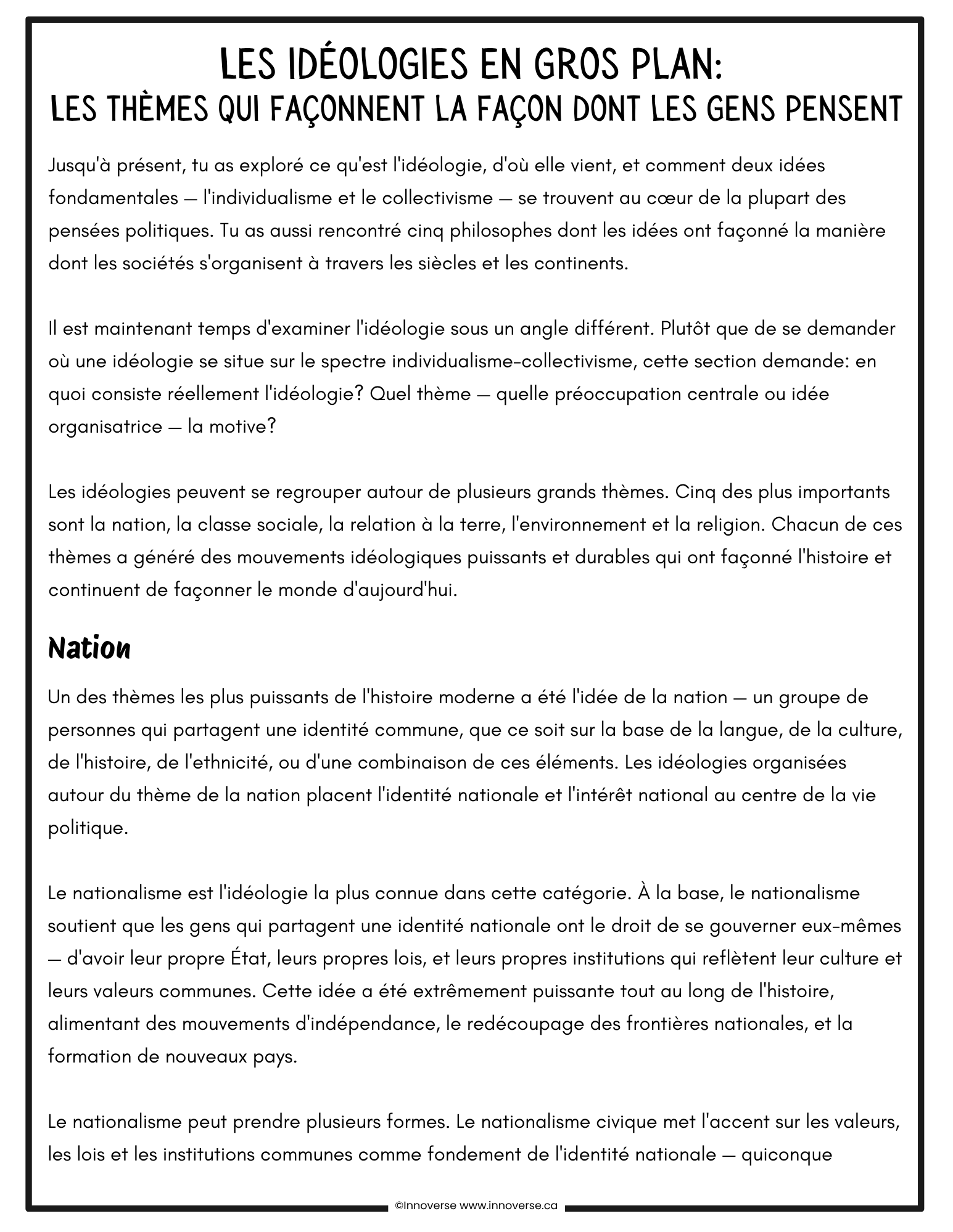 Grade 8 Social Studies: Time and Space = Le Temps et L'Espace — French Immersion Edition (Alberta Curriculum)