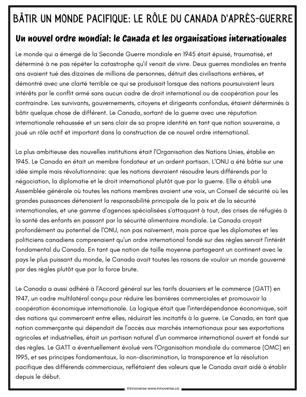 Complete Grade 9 Social Studies Program in French | Alberta French Immersion Bundle (Citizenship, Systems, Time and Place)