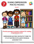 Grade 7 ELAL - Reading Comprehension Practice Passages - Designed for Alberta PAT Preparation