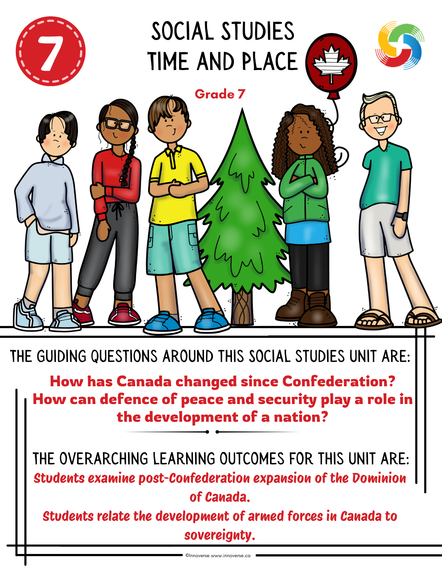 Grade 7 Social Studies - Alberta New Curriculum — Time & Place - Complete No-Prep