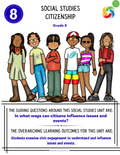 Grade 8 Citizenship Unit — Complete Print & Use Workbook (NEW Alberta Curriculum)