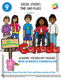Grade 9 Social Studies - Time and Place Vocabulary Booklet - Free Resource