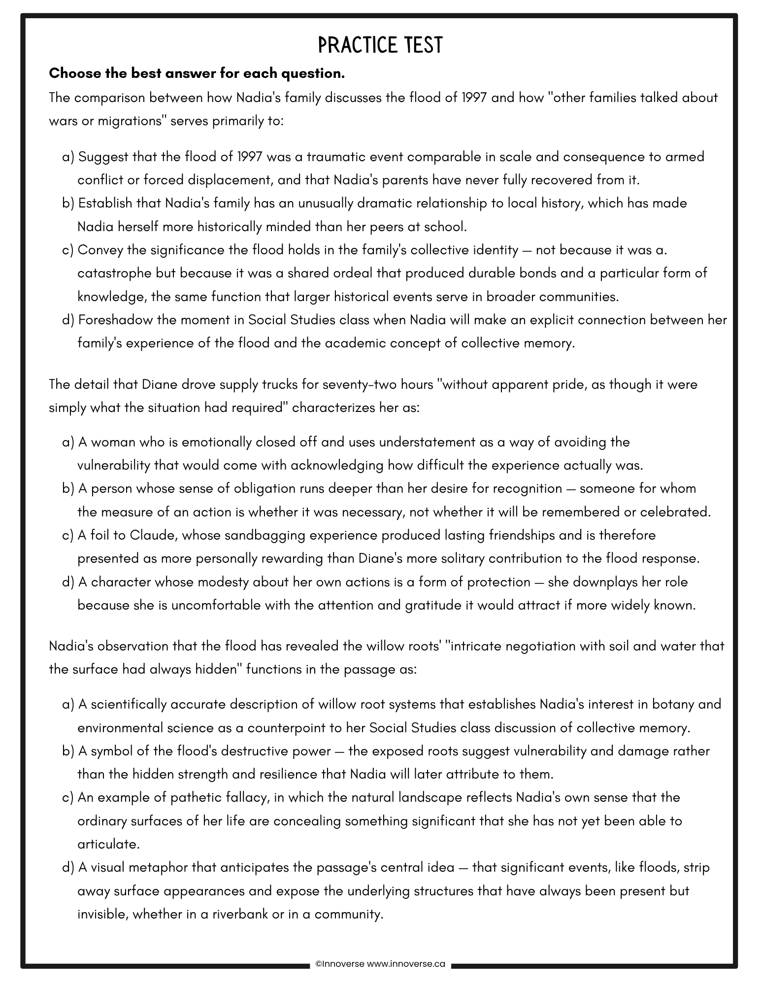 Grade 11 English - Reading Comprehension Book of Practice Passages