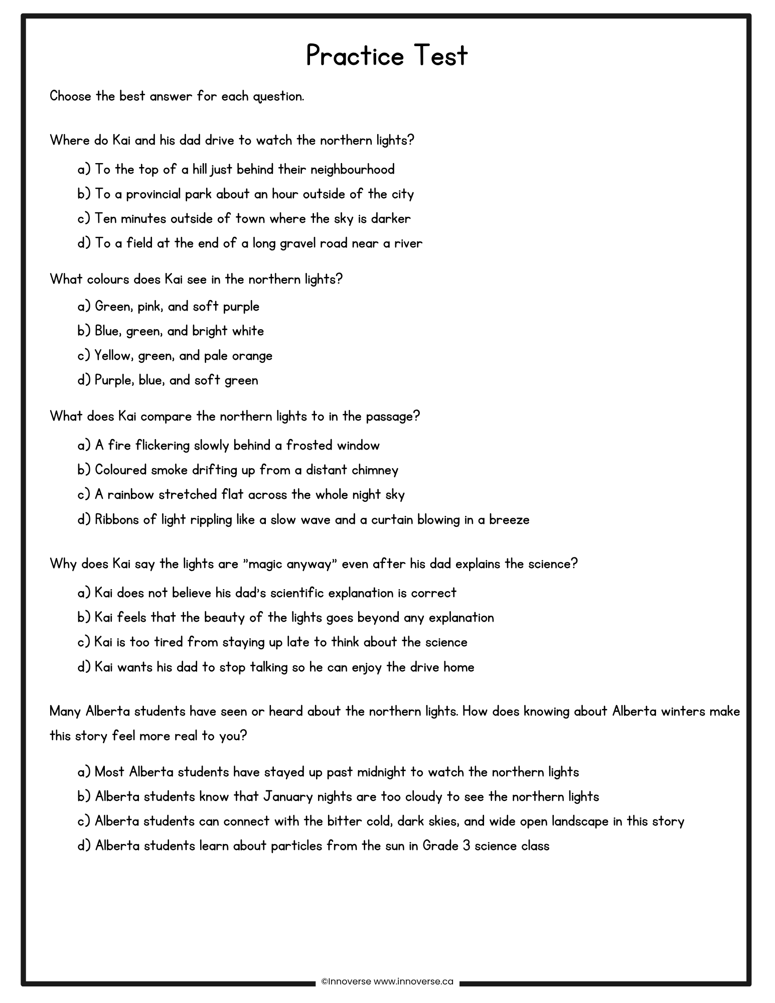 Grade 3 ELAL Reading Comprehension Book of Practice Passages
