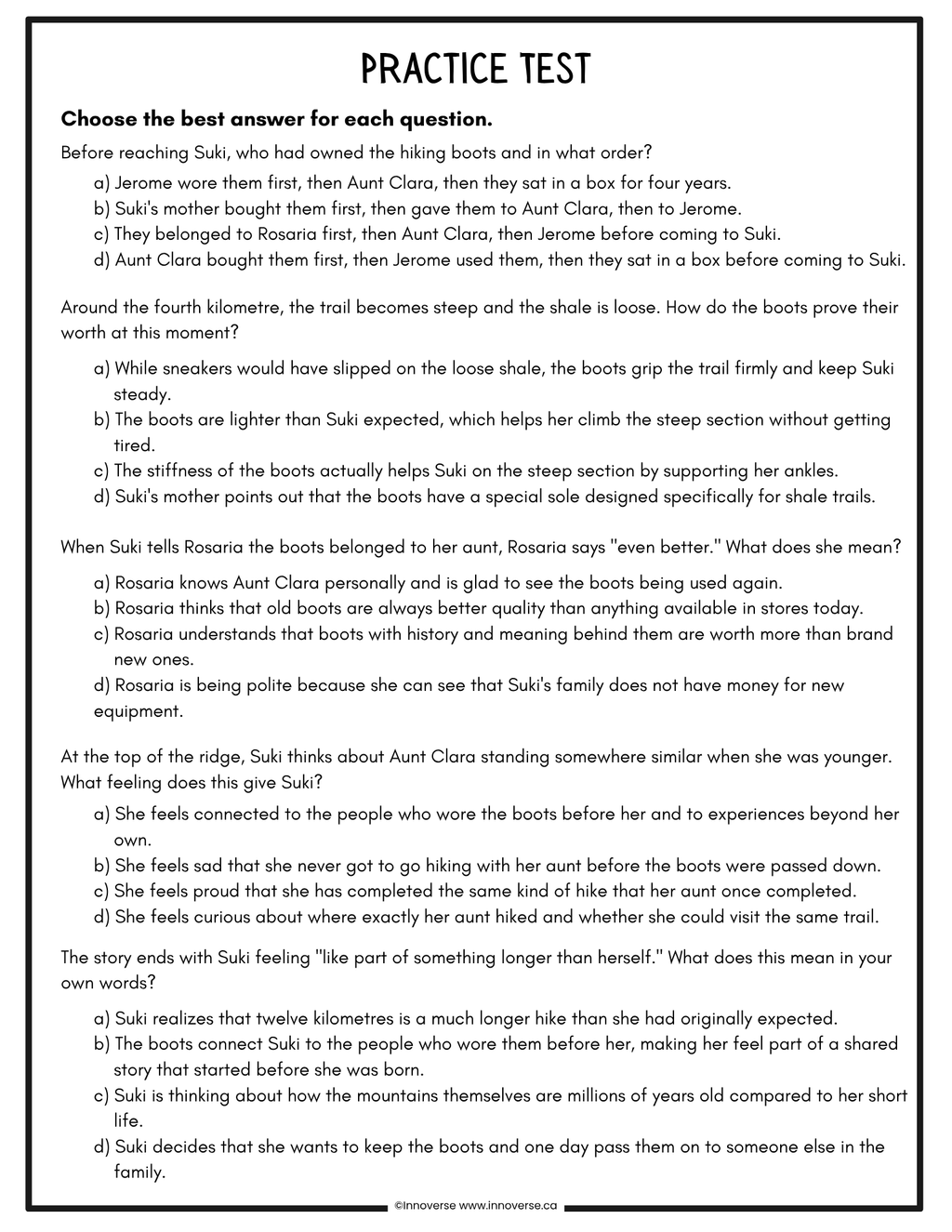 Grade 4 ELAL Reading Comprehension Book of Practice Passages