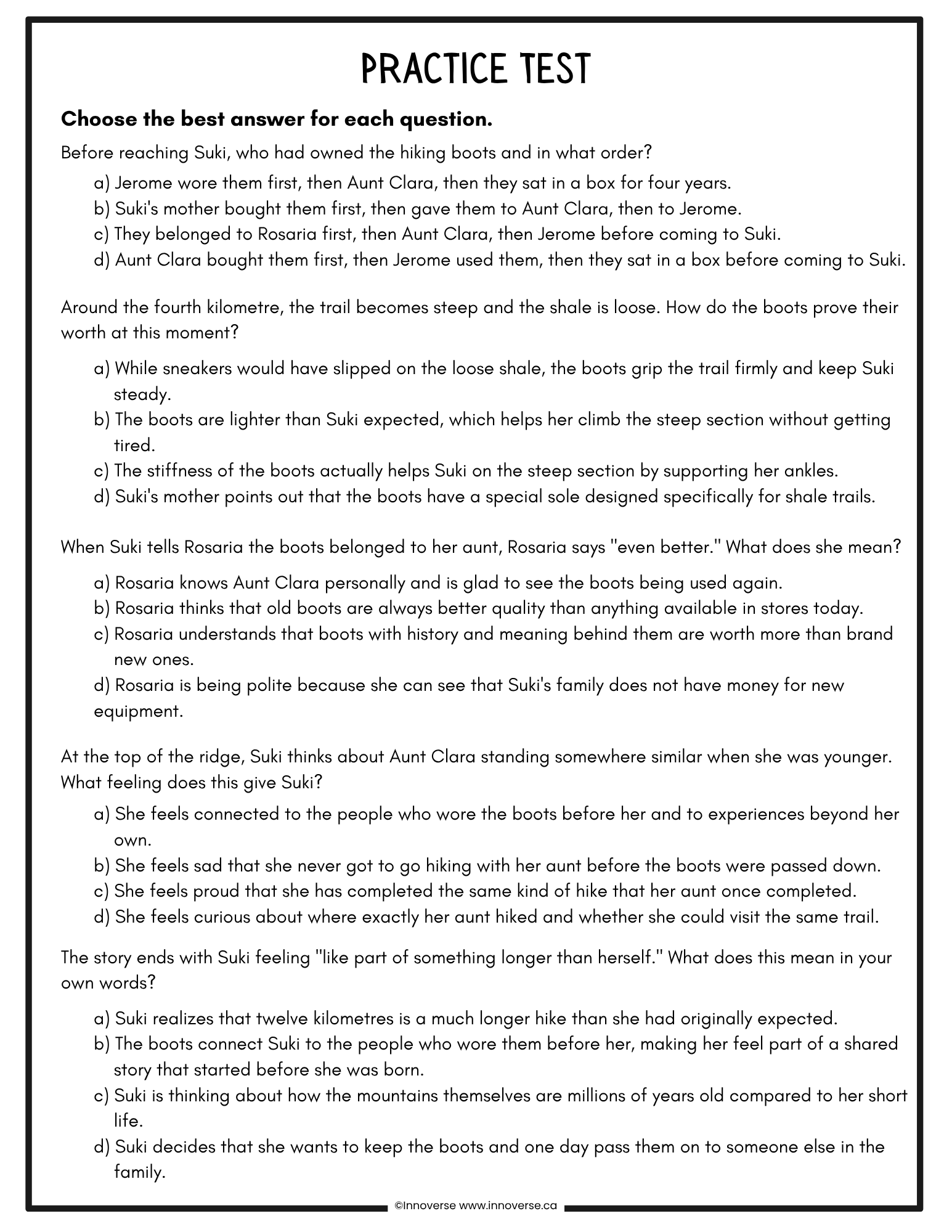 Grade 4 ELAL Reading Comprehension Book of Practice Passages
