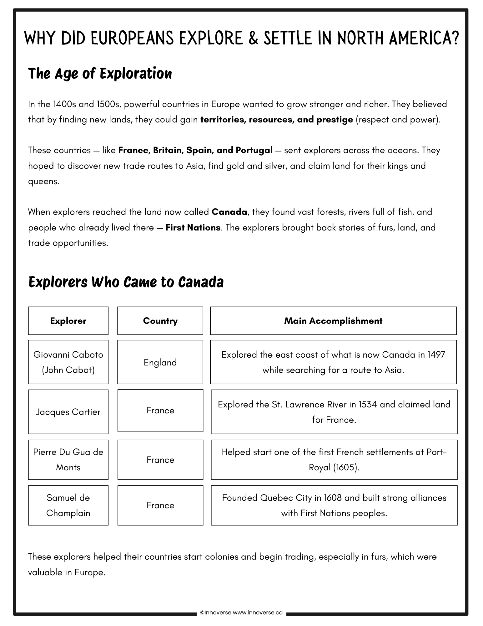 Grade 4 Social Studies - Time and Place - New Alberta Curriculum - No Prep