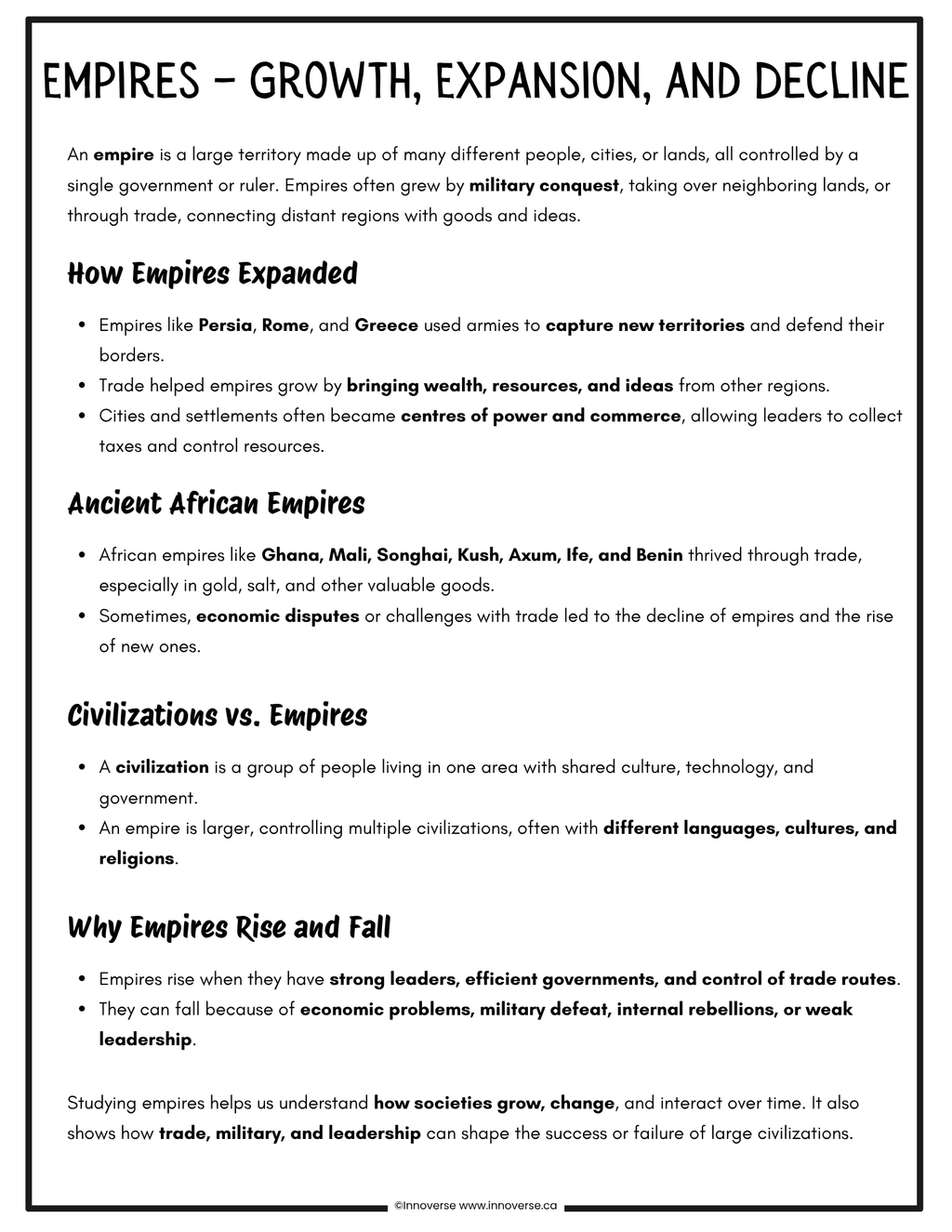 Grade 5 Social Studies - Systems - New Alberta Curriculum - Full Unit, No Prep