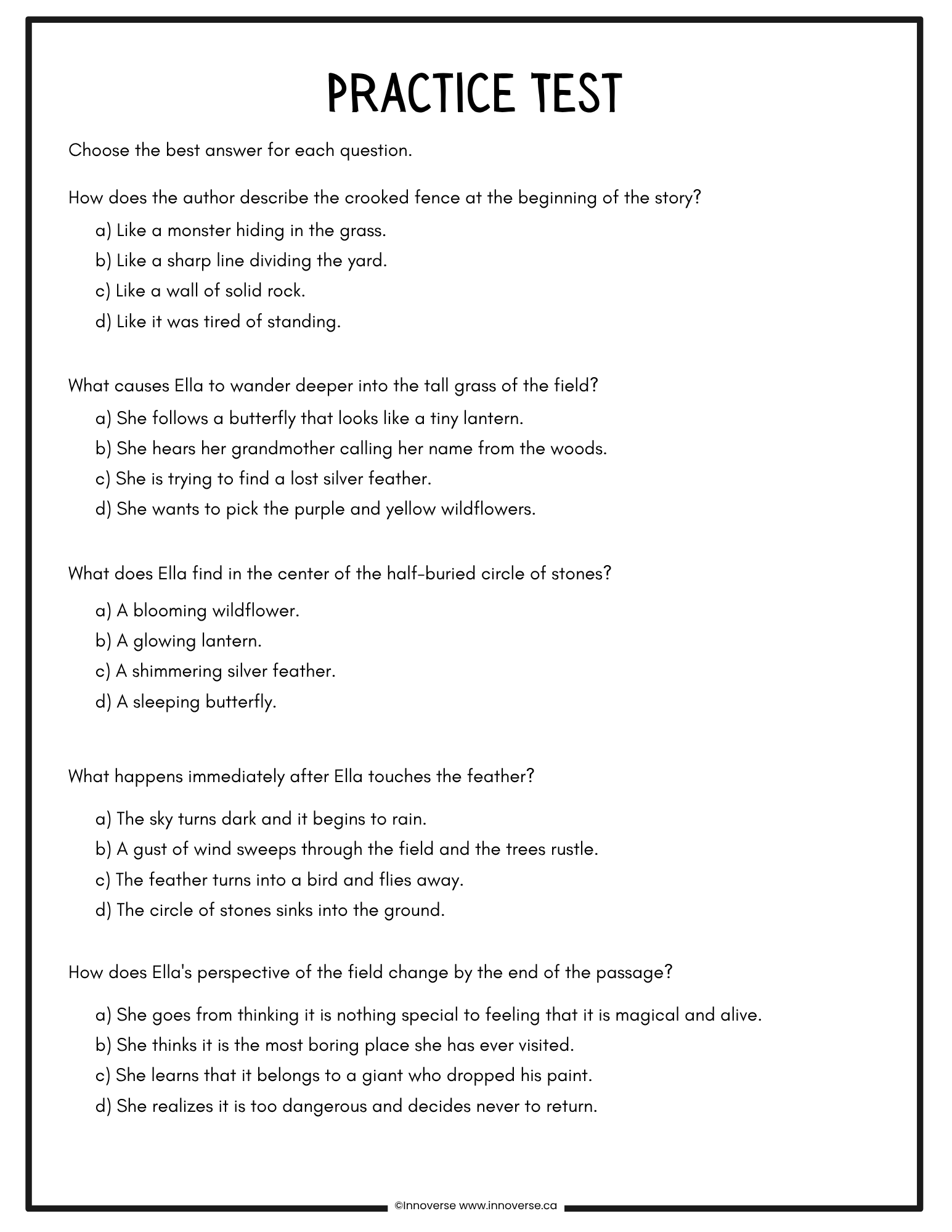Grade 6 ELAL Reading Comprehension Book of Practice Passages