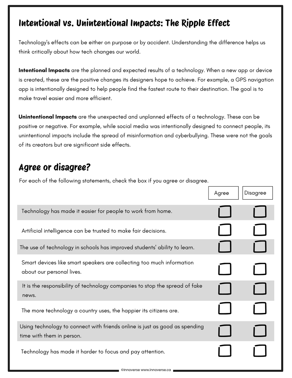 Grade 6 Science - Computer Science - New Alberta Curriculum - No Prep Unit Workbook