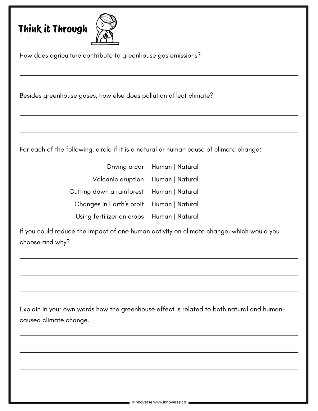 Grade 6 Science - Earth Systems - New Alberta Curriculum - No Prep Unit Workbook