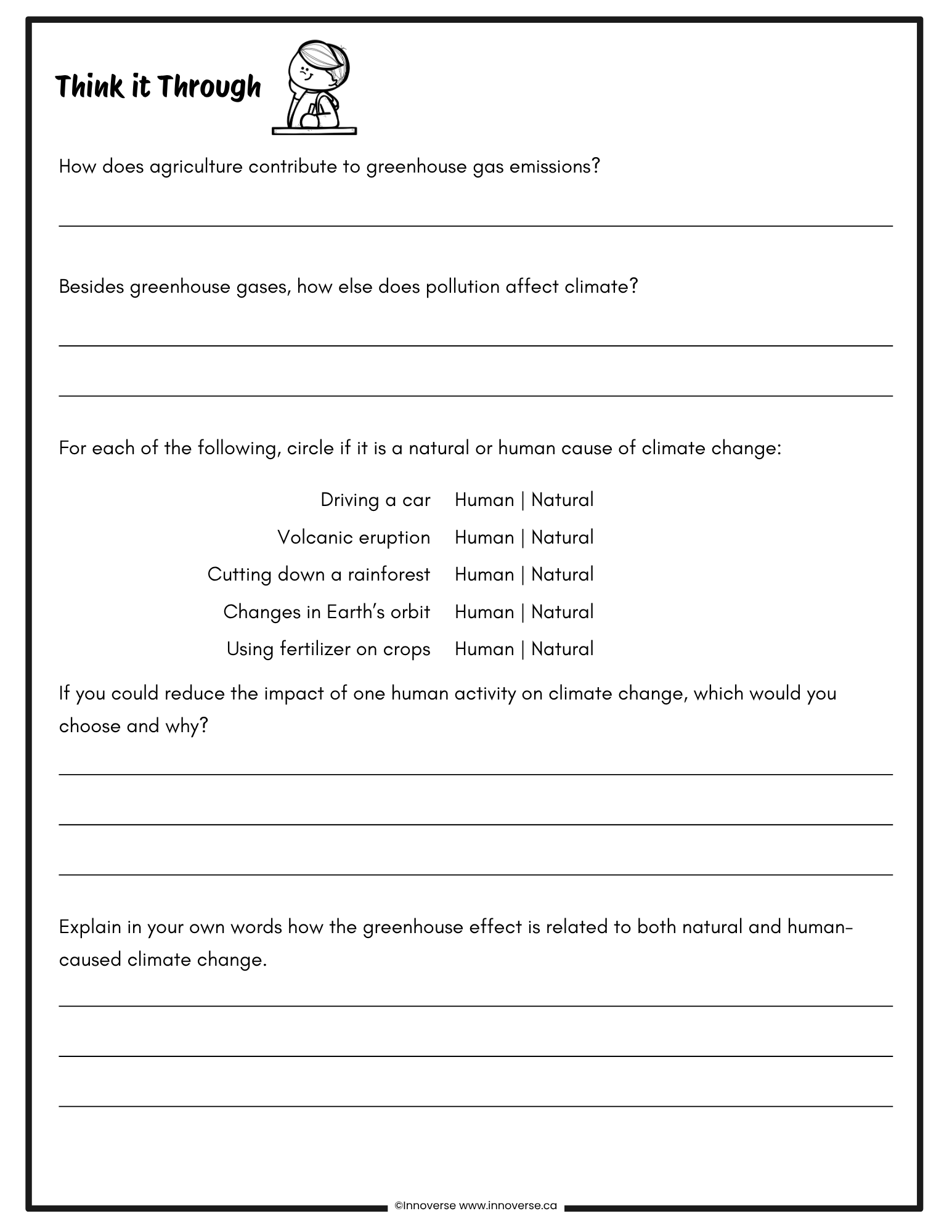 Grade 6 Science - Earth Systems - New Alberta Curriculum - No Prep Unit Workbook