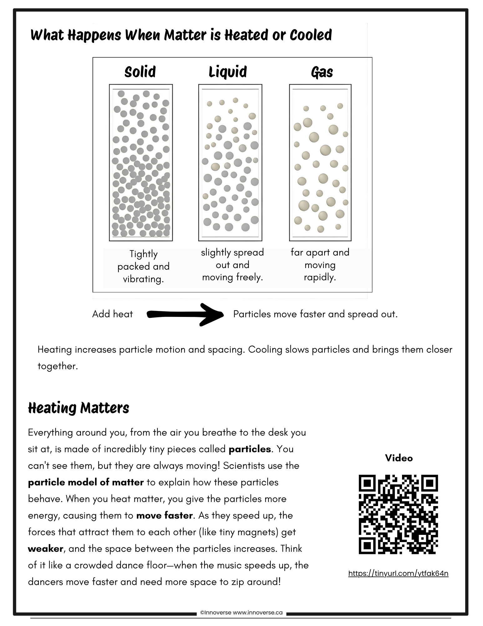 Grade 6 Science - Matter - New Alberta Curriculum - No Prep Unit Workbook