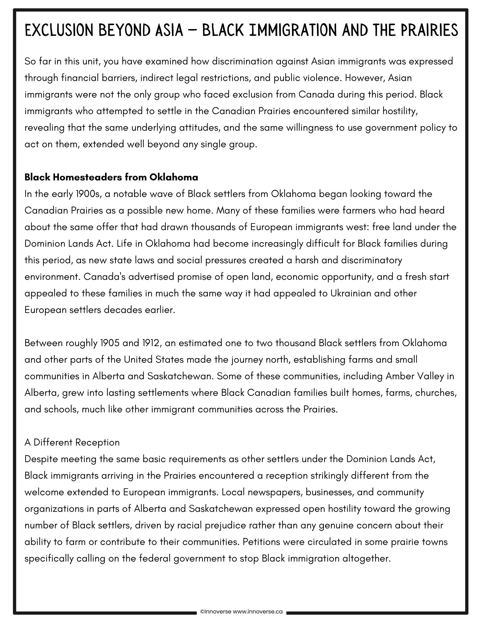 Grade 7 Social Studies — Citizenship: Immigration in Post-Confederation Canada