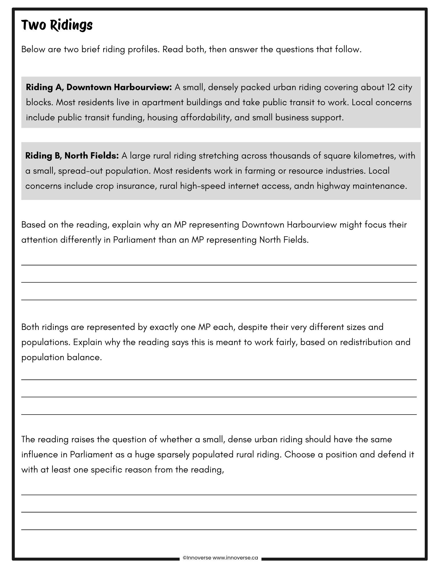 Grade 8 Systems Unit —Print and Use, No Prep - Alberta's New Social Studies Curriculum