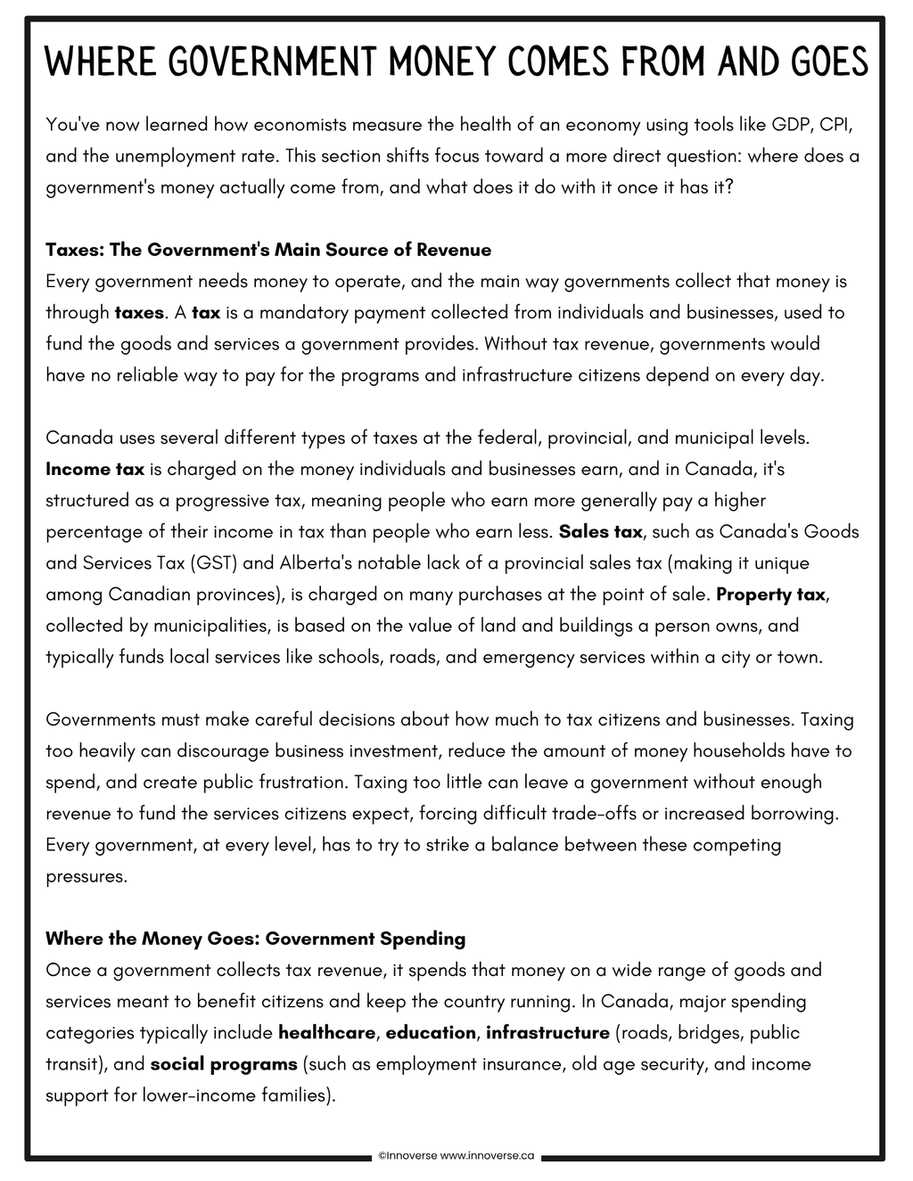 Grade 8 Systems Unit —Print and Use, No Prep - Alberta's New Social Studies Curriculum