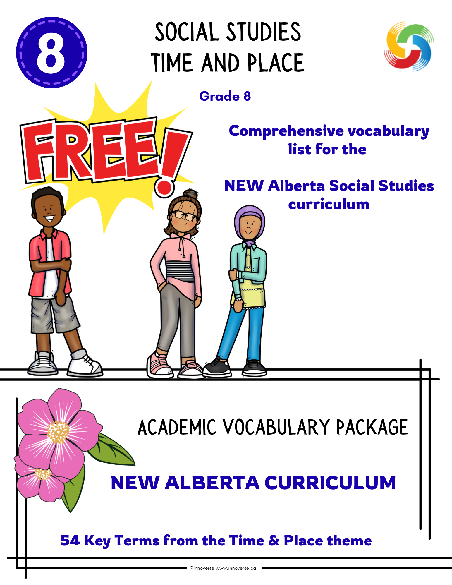 Grade 8 Social Studies - New Alberta Curriculum - FREE Resource - Time and Place Glossary