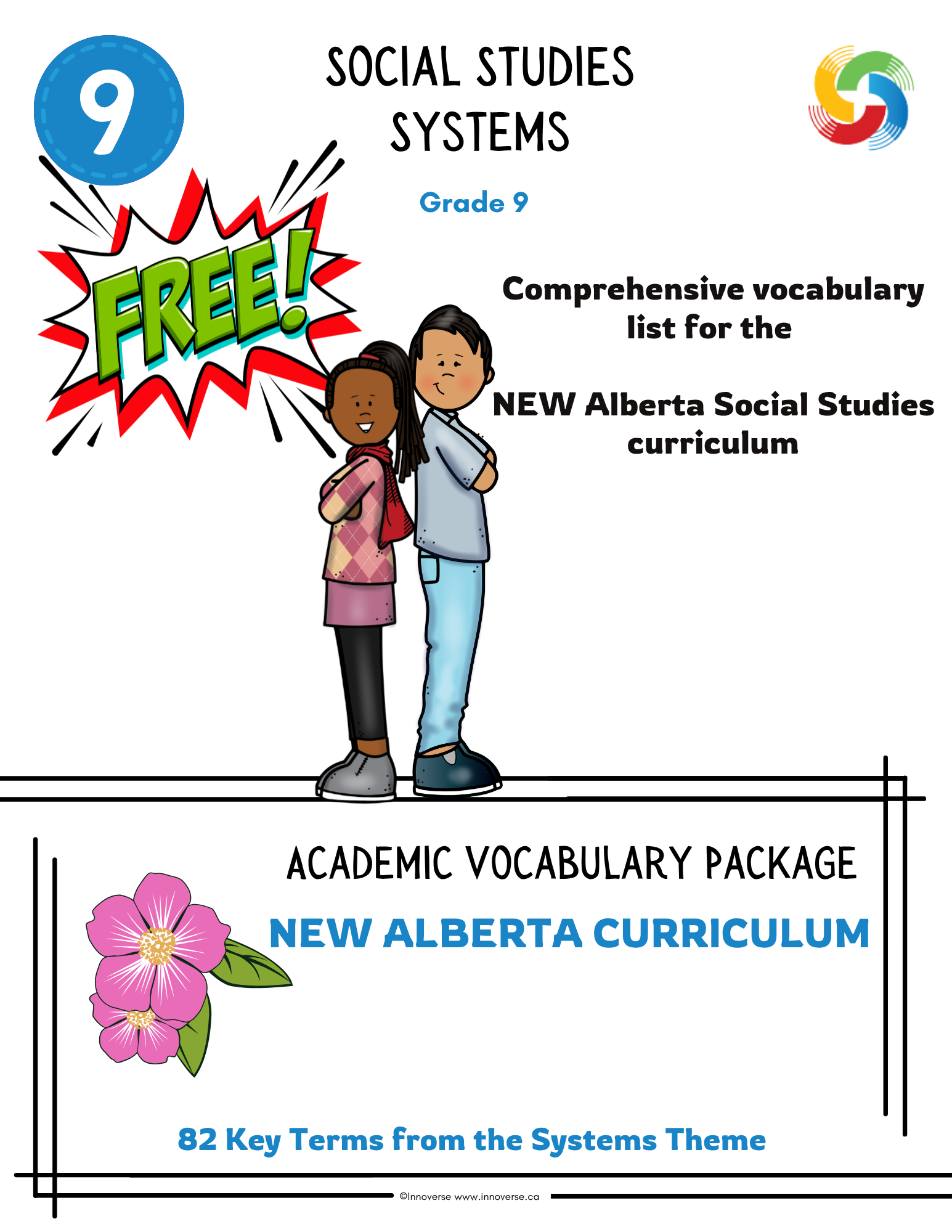 Grade 9 New Alberta Social Studies: Systems | FREE Academic Vocabulary Booklet | 25 Pages