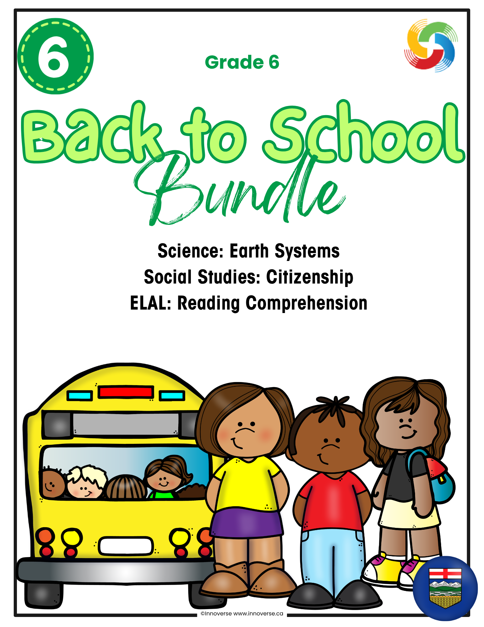Grade 6 Back to School Bundle: Reading Comprehension, Citizenship & Earth Systems