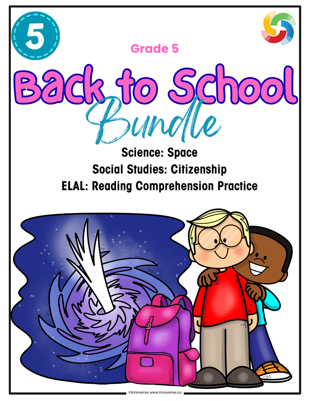 Grade 5 Back to School Bundle - ELAL, Science and Social Studies - Reading Comprehension, Citizenship & Space